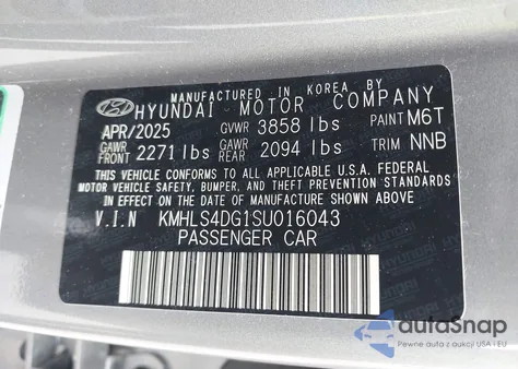 2025 Hyundai Elantra Sel Convenience из США, поврежденный, VIN KMHLS4DG1SU016043